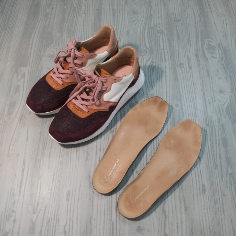Anthropologie Ashton Retro Vintage Color Block Tennis Shoes Sneakers 40 9.5 - Picture 2 of 7